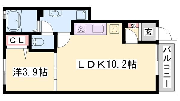 カプラン飾磨Ⅱの物件間取画像